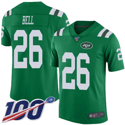 New York Jets Limited Green Youth LeVeon Bell Jersey NFL Football #26 100th Season Rush Vapor Untouchable